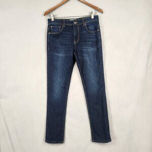 Lucky Brand Authentic Skinny Stretch Denim Jeans Girls 16 Dark Wash Ankle Y2K